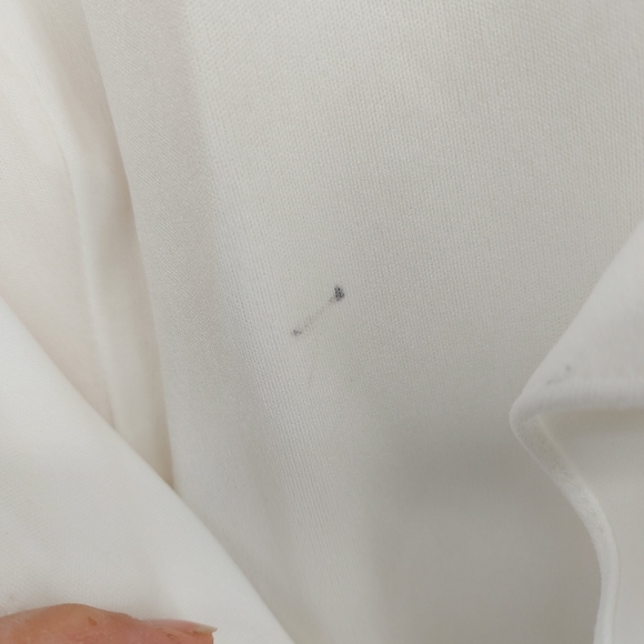 Adrianna Papell Fluttered Short Sleeve Crepe Gown WHITE WEDDING Size 10 - Picture 7 of 16